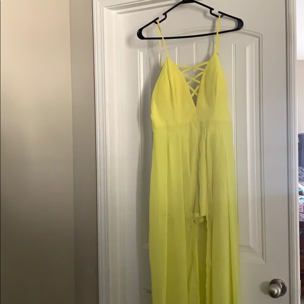 Beautiful lime green romper dress